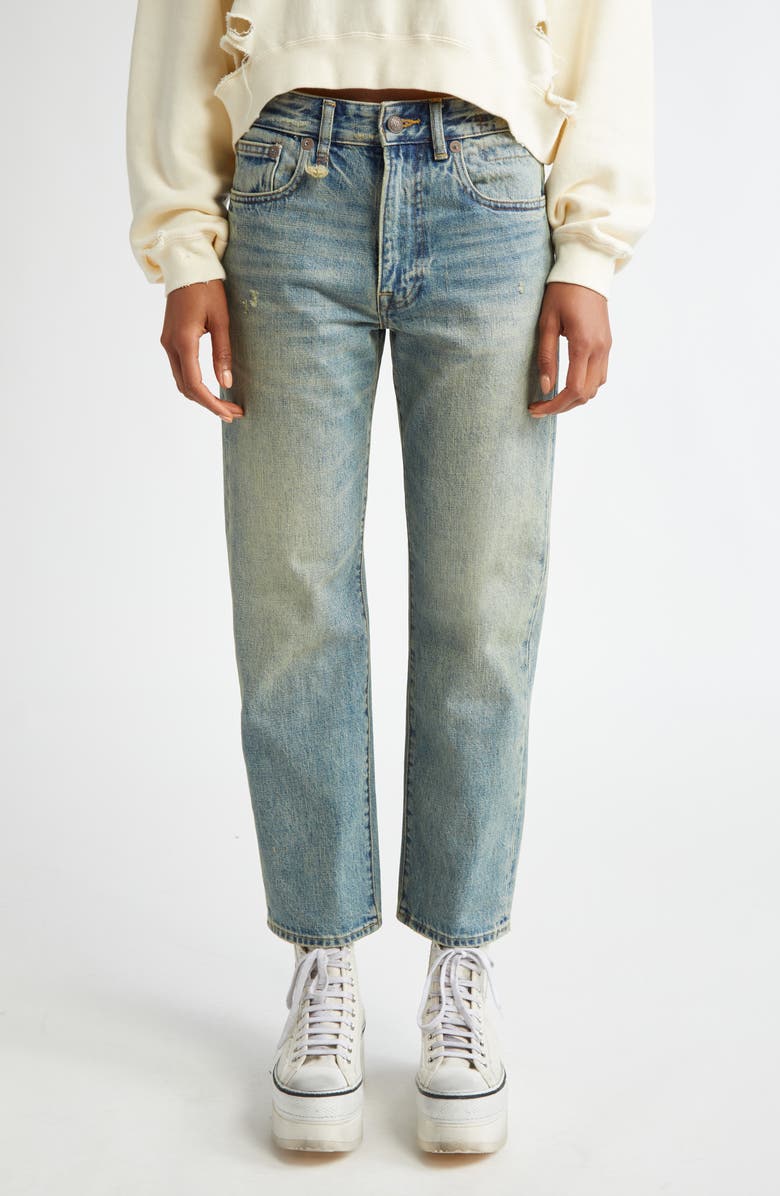 R13 Romeo Distressed Straight Leg Jeans, Main, color,