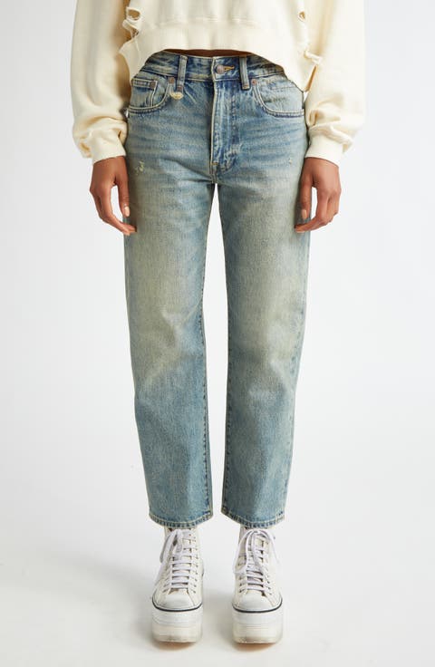 Romeo Distressed Straight Leg Jeans (Arnett Indigo)