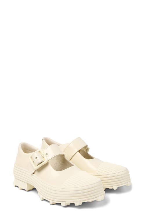 Camperlab Traktori Lug Sole Mary Jane In White Natural