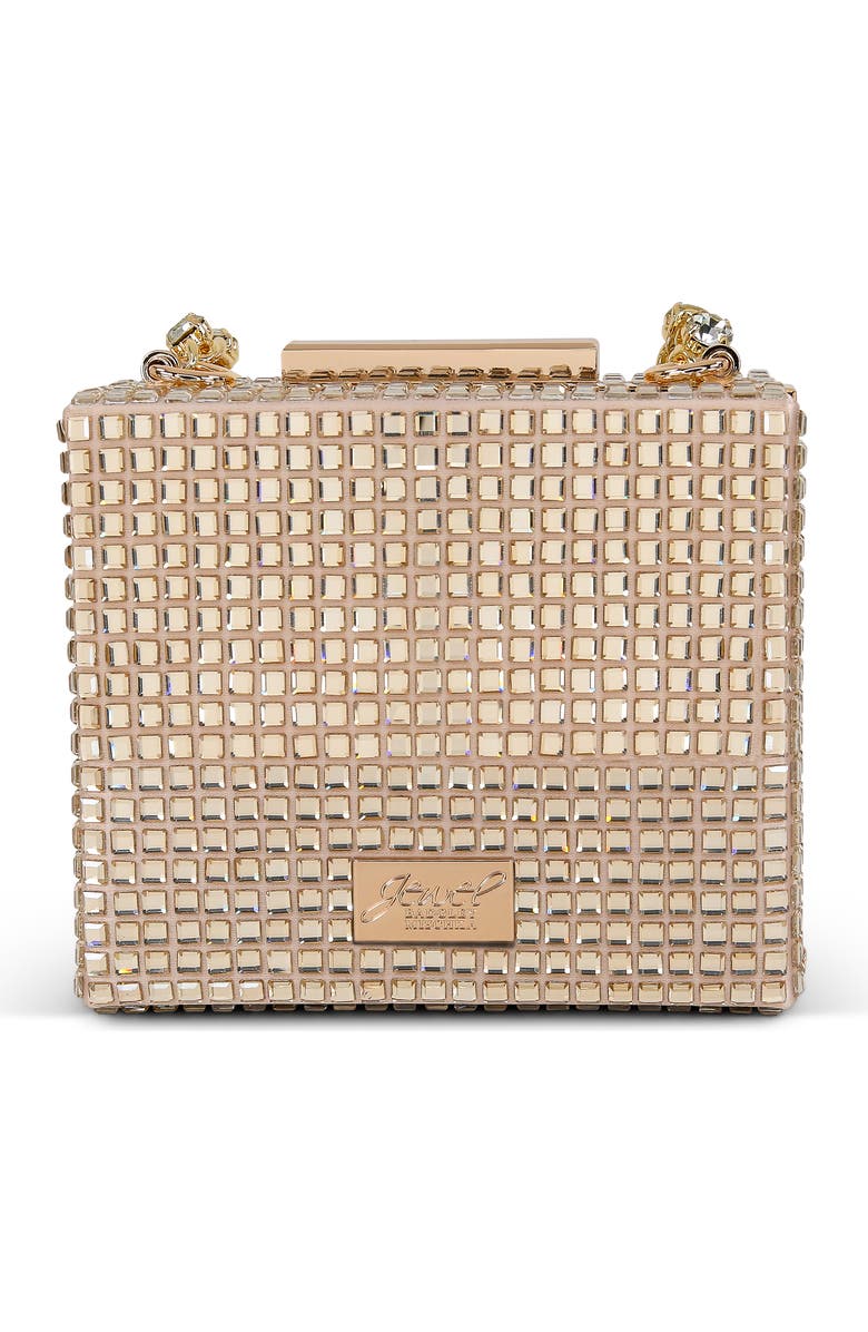 Jewel Badgley Mischka Serenity Crystal Box Clutch, Alternate, color, Champagne