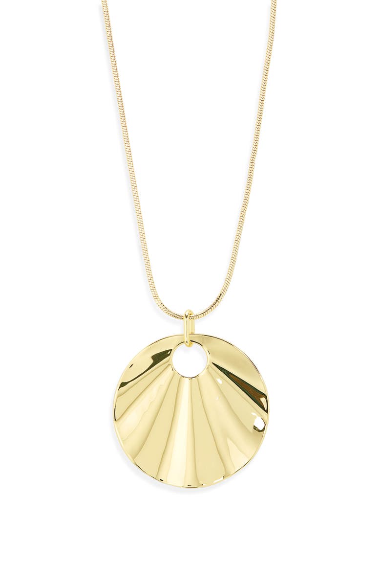 ARGENTO VIVO Statement Disc Pendant Necklace, Main, color, Gold