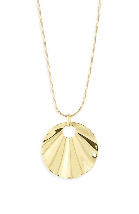 Statement Disc Pendant Necklace