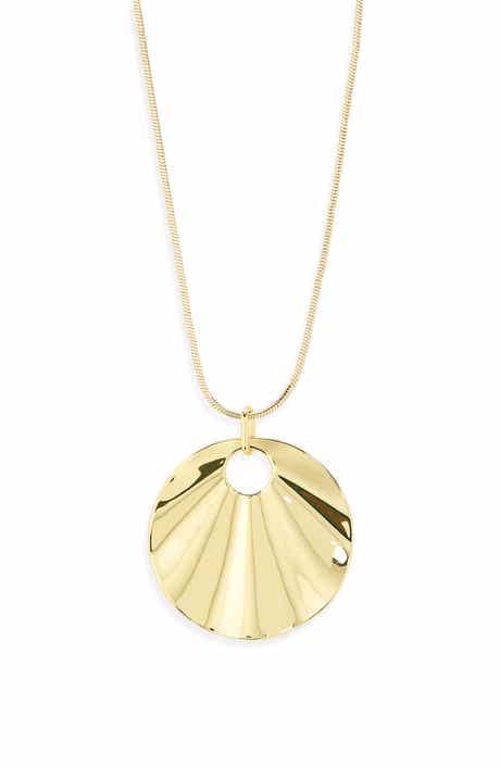 ARGENTO VIVO Statement Disc Pendant Necklace