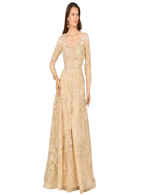 Lace Ballgown with Long Sleeves