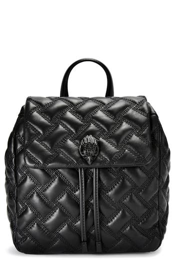 Kurt Geiger London Small Kensington Drench Quilted Leather Backpack In Black
