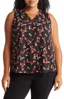 Vince Camuto V-Neck Floral Blouse