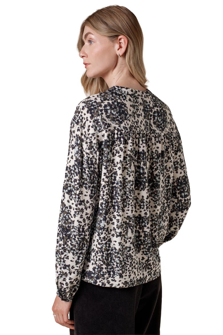 Printed Drop Shoulder Long Sleeve Shirt, Alternate, color, Ecru Confetti Print