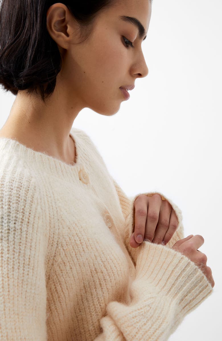 French Connection Fluffy Cardigan, Alternate, color, 10-Classic Cream