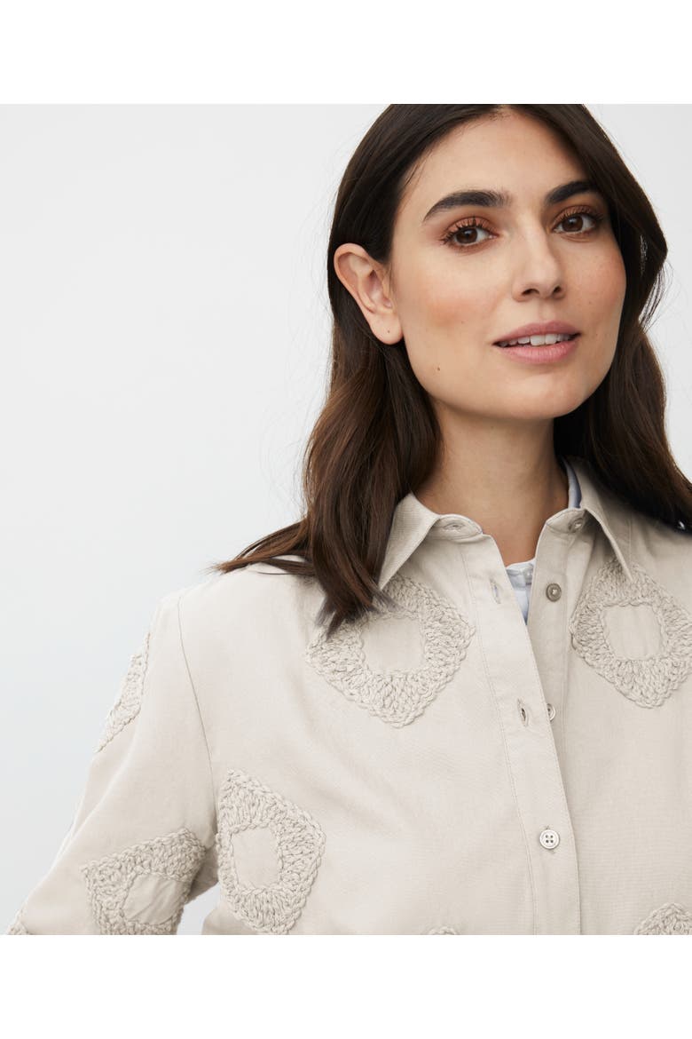 100% Cotton Long Sleeve Collared Shirt, Alternate, color, Jet Stream