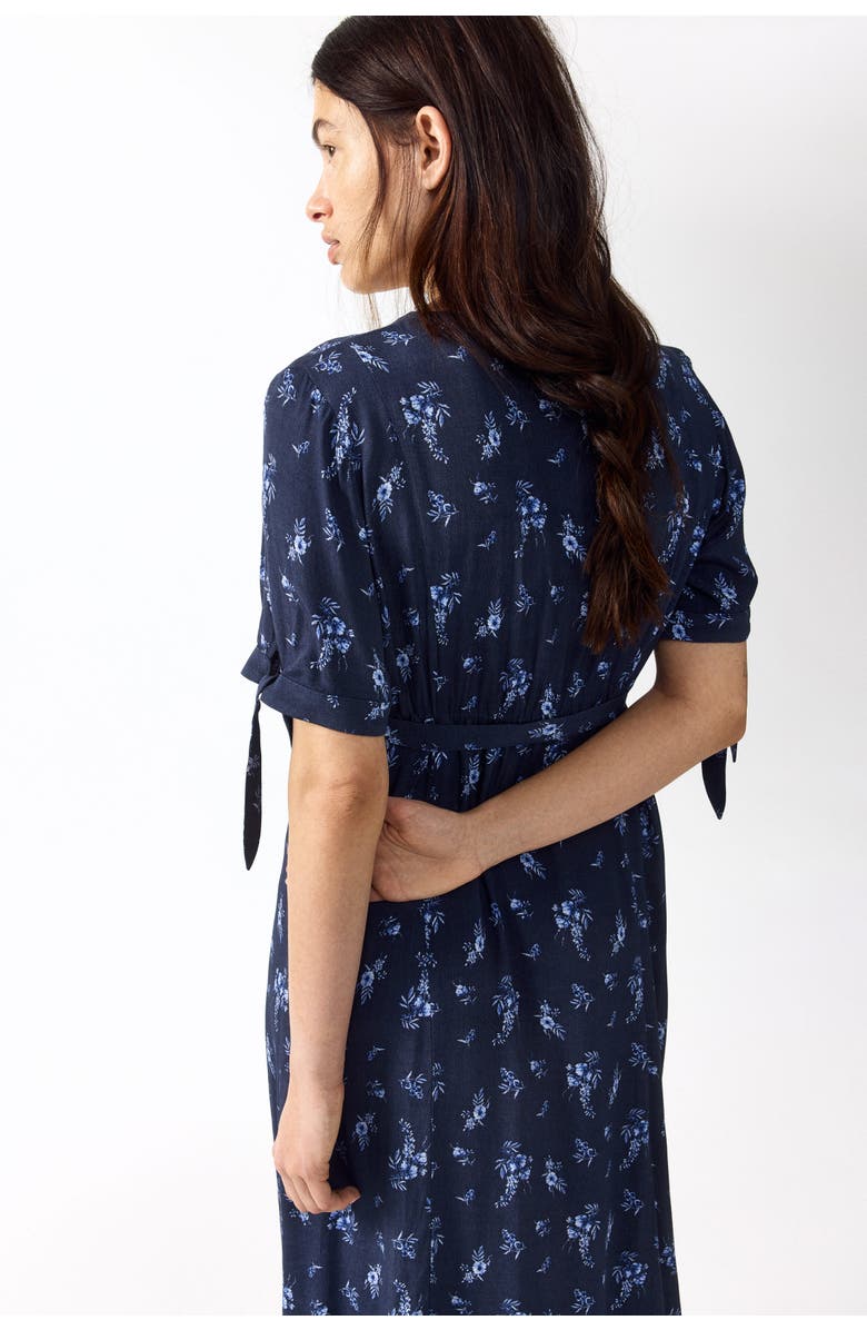 H&M Mama Tie-belt Viscose Dress, Alternate, color, Khaki Green