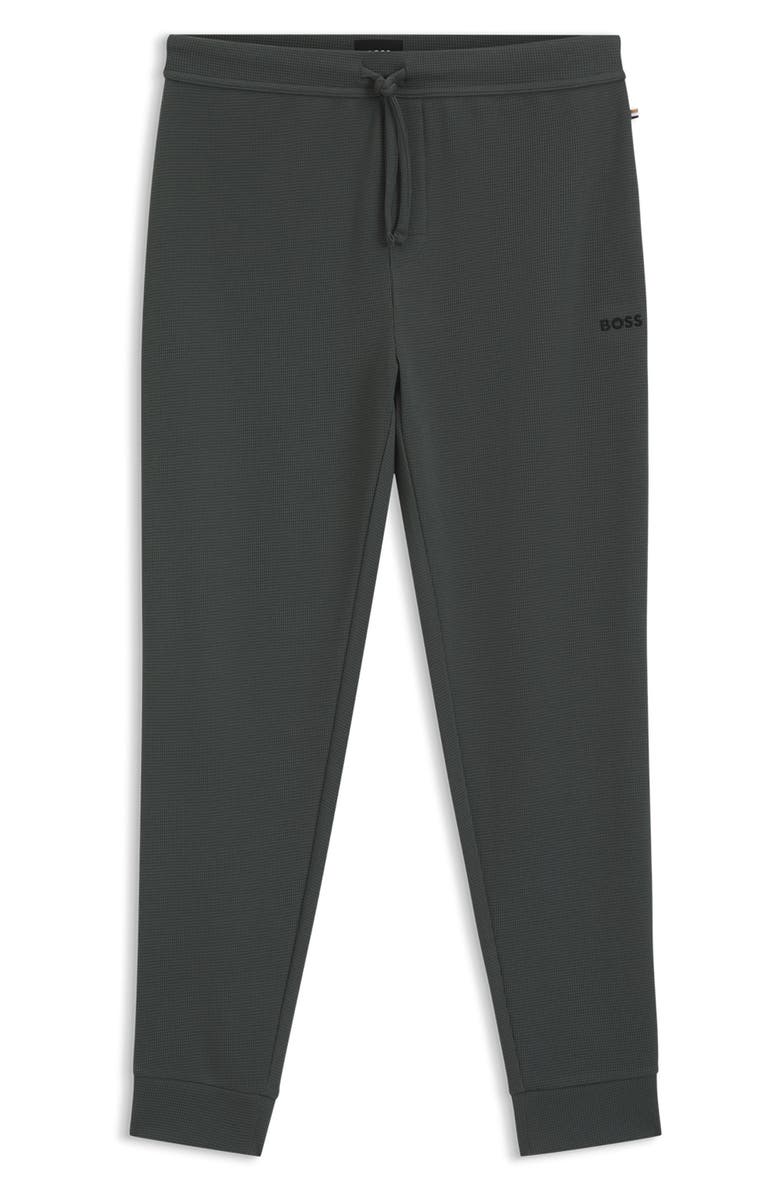 BOSS Waffle Knit Lounge Pants, Alternate, color, Open Green