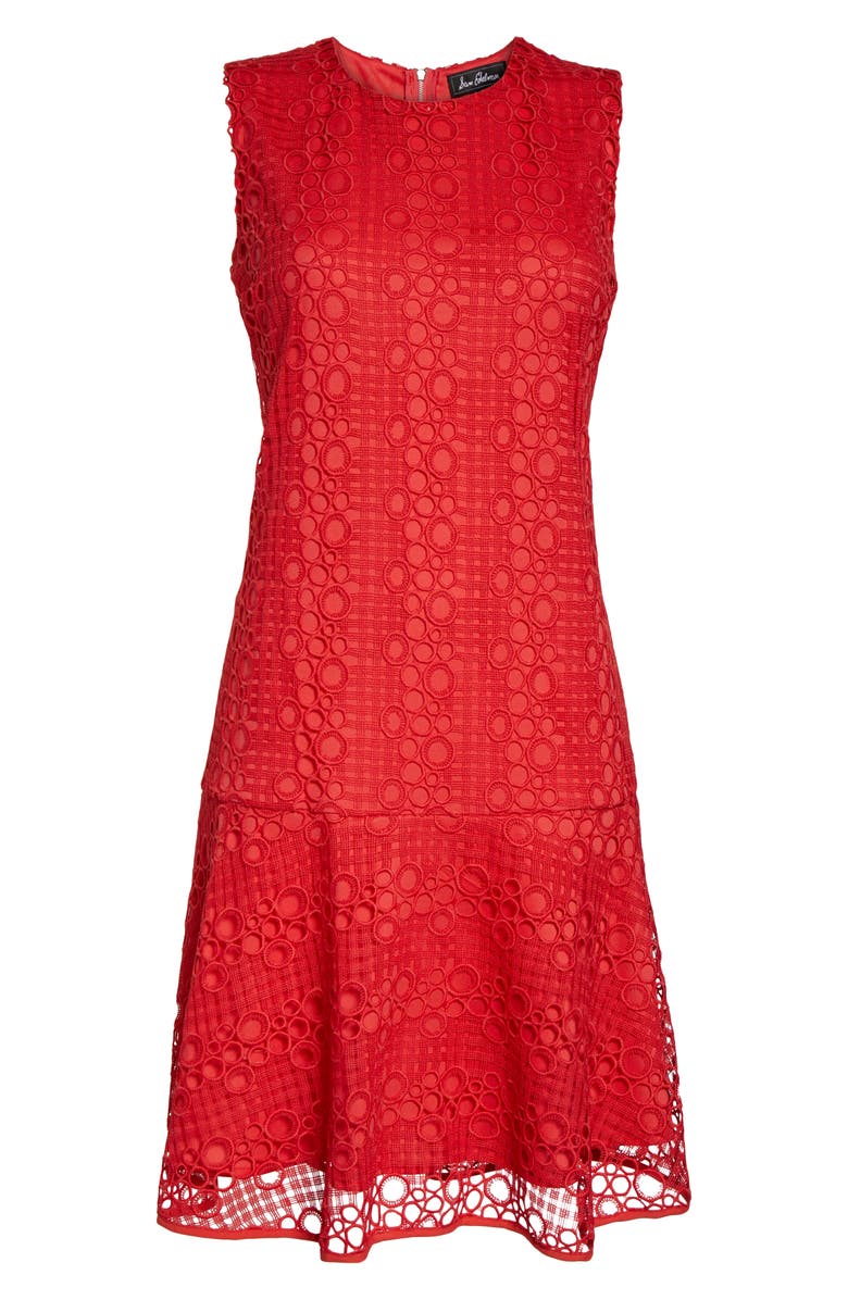 Sam Edelman Circle Lace Drop Waist Dress, Alternate, color, 