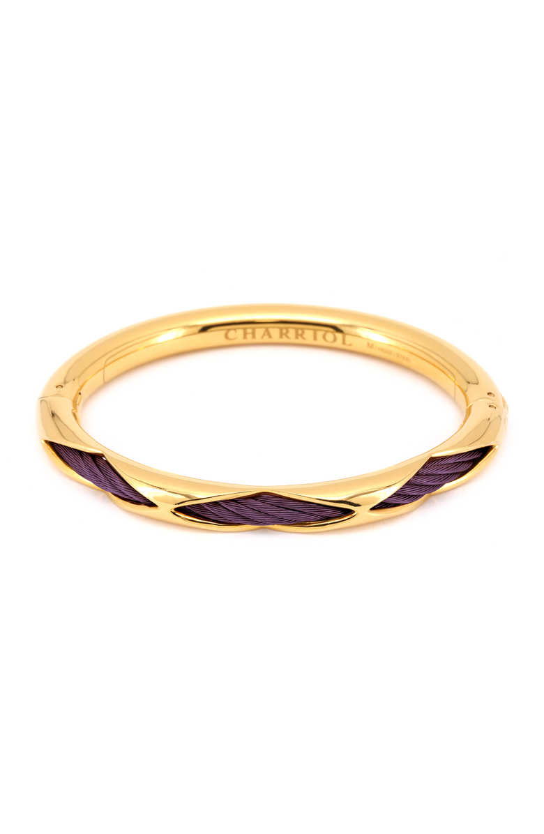 CHARRIOL Celtic Dream Bangle, Main, color, Yellow Gold Pvd With Purple