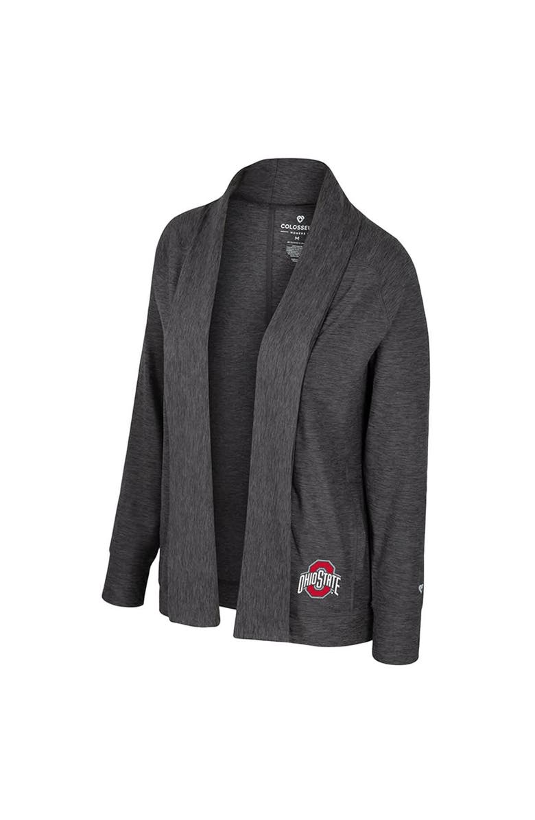 COLOSSEUM Women's Colosseum Charcoal Ohio State Buckeyes Dash Cardigan, Alternate, color, Charcoal