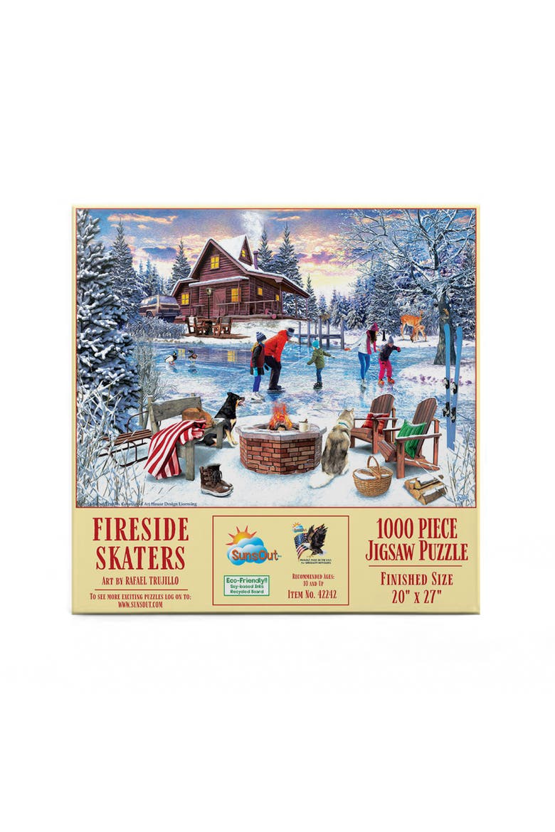 Fireside Skaters 1000 piece Jigsaw Puzzle for Adults, Alternate, color, Multicolor