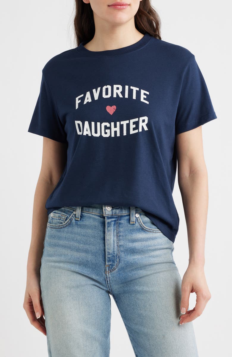 Favorite Daughter The Favorite Daughter Graphic T-Shirt, Main, color, Navy