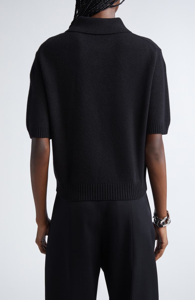 Givenchy Paris 1952 Short Sleeve Wool & Cashmere Polo, Alternate, color, Black