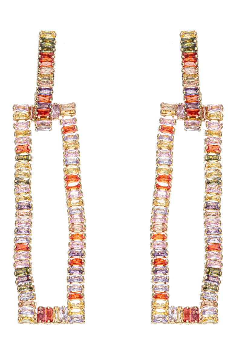 Rainbow Drop Earrings, Main, color, GOLD