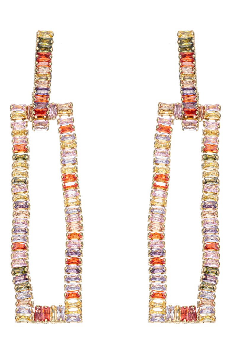 EYE CANDY LOS ANGELES Rainbow Drop Earrings, Main, color, Gold