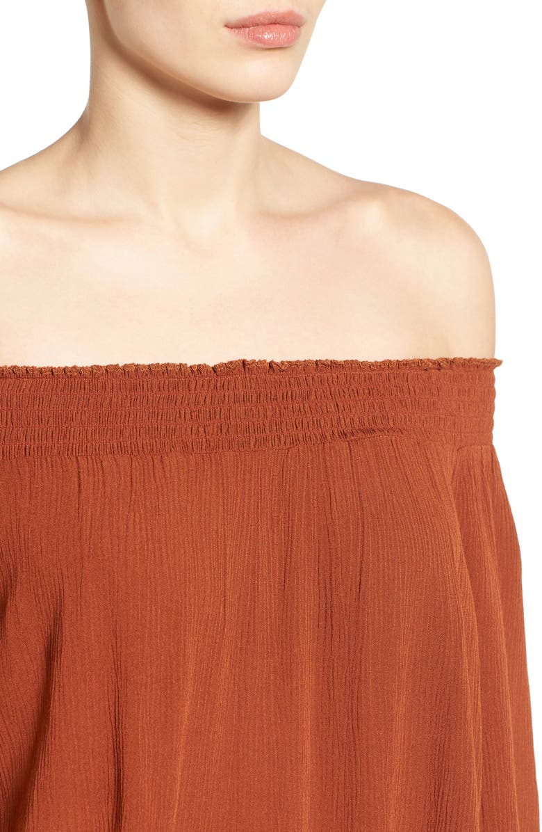 Halogen<sup>®</sup> Smocked Off the Shoulder Top, Alternate, color, 