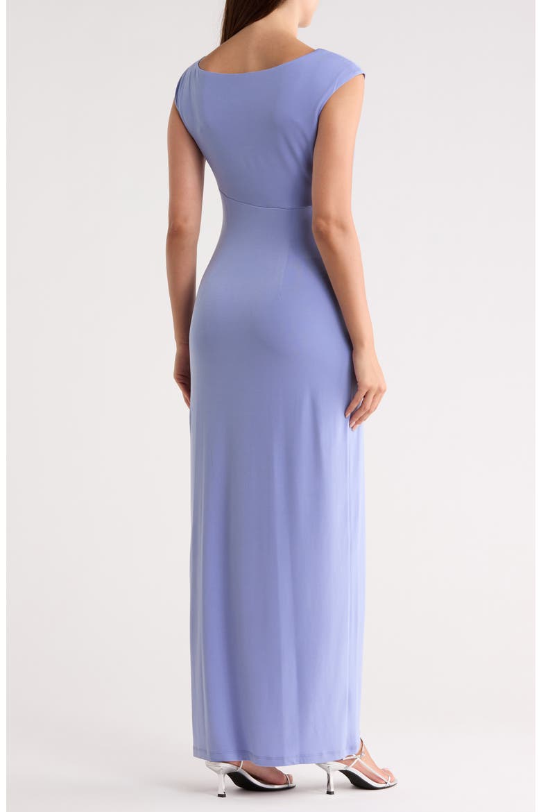 Crystal Notch Side Ruched Gown, Alternate, color, PERIWINKLE