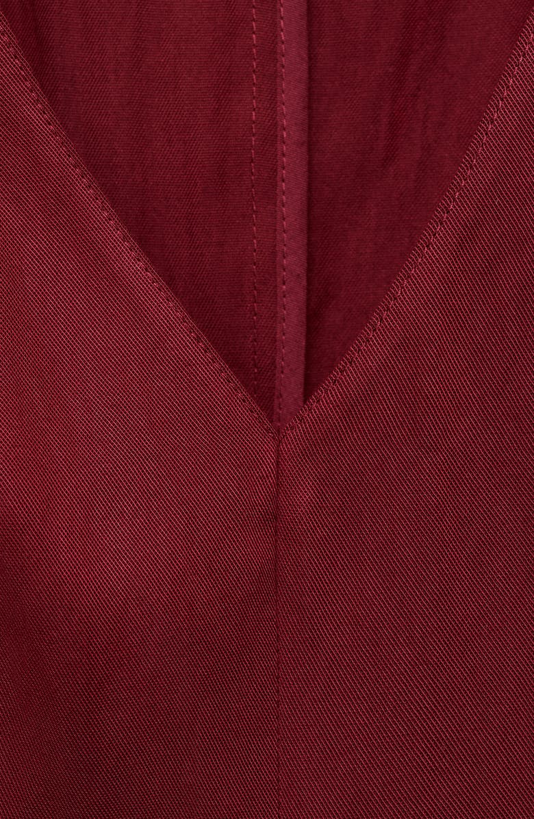 MANGO Sleeveless Peplum Top, Alternate, color, Burgundy