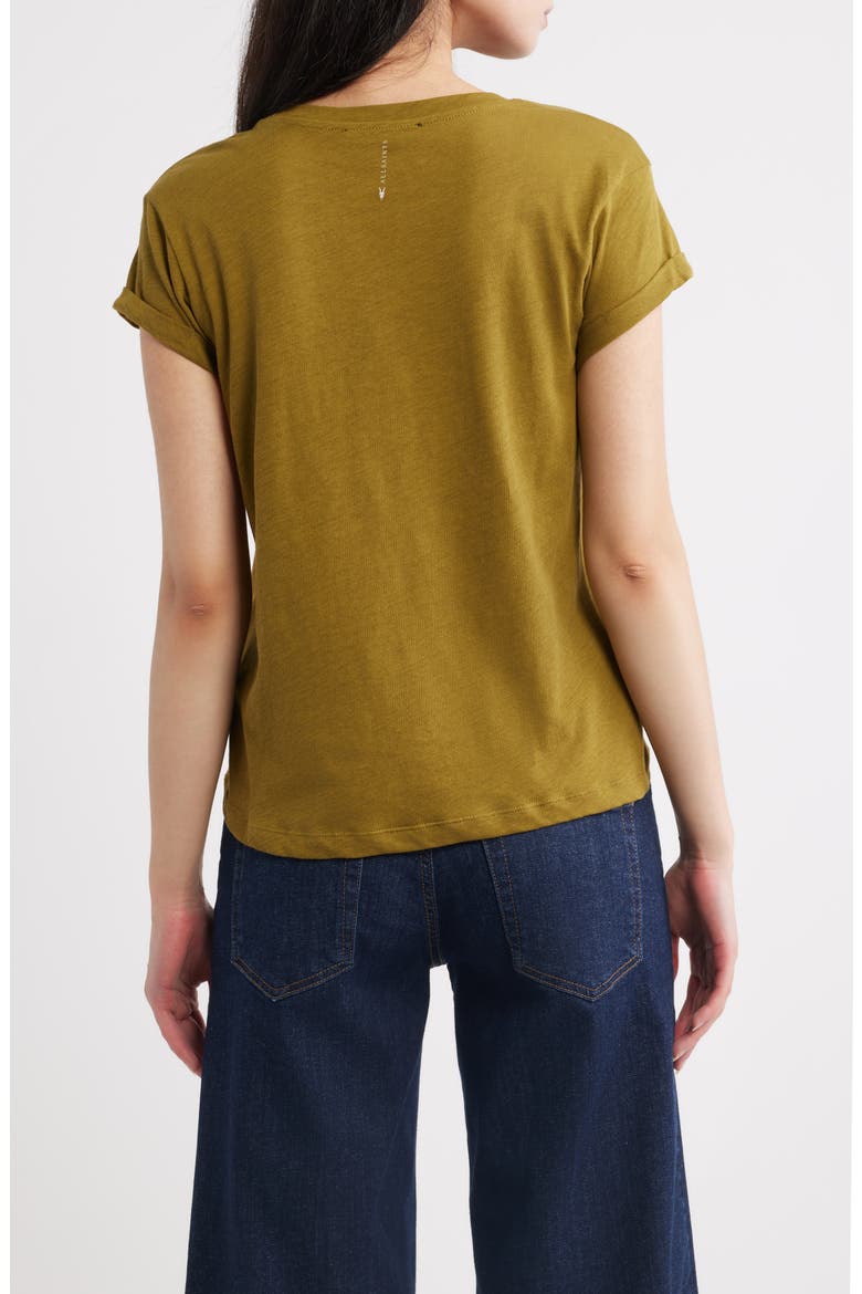 Anna Cotton T-Shirt, Alternate, color, KHAKI GREEN