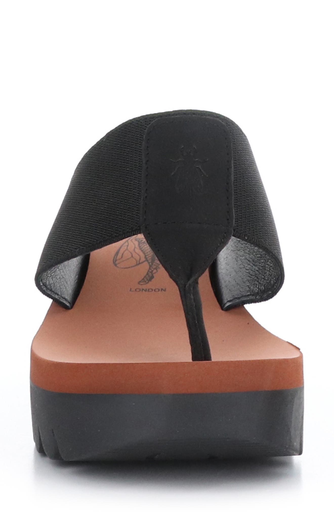 Yomu Wedge Flip Flop, Alternate, color, BLACK/ BRICK GROGRAIN/ CUPIDO