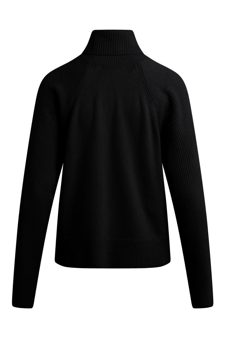 The Minimalist Cashmere Turtleneck Sweater, Alternate, color, BLACK