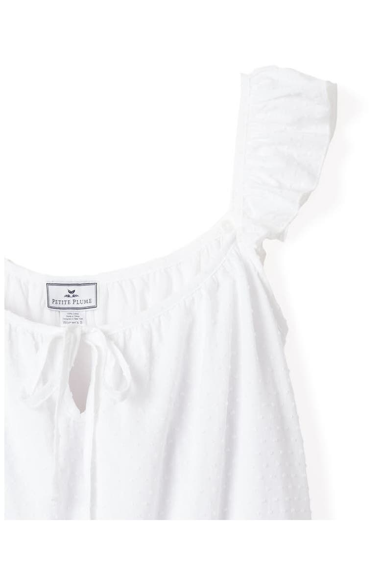 Celeste Swiss Dots Nightgown, Alternate, color, WHITE