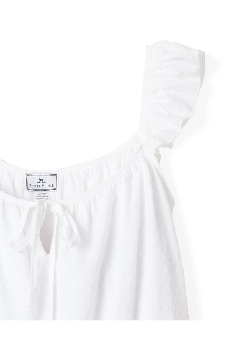 Petite Plume Celeste Swiss Dots Nightgown, Alternate, color, White
