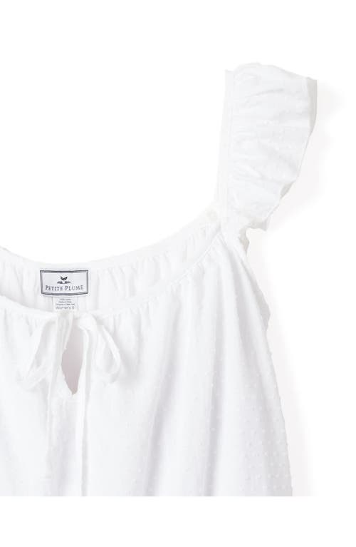 Shop Petite Plume Celeste Swiss Dots Nightgown In White