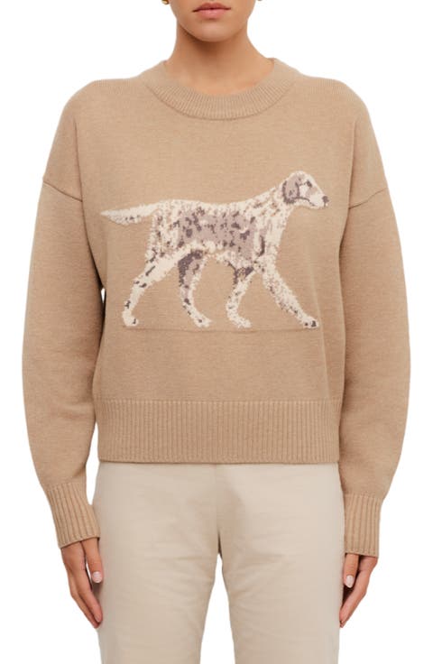 Golden Dog Intarsia Sweater
