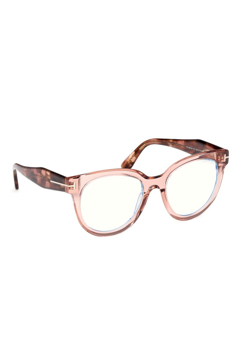 52mm Butterfly Blue Light Blocking Glasses, Alternate, color, ROSE HAVANA