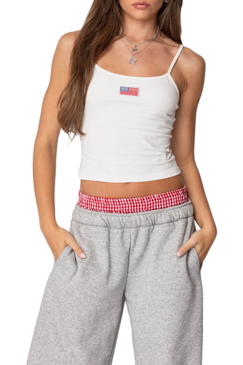 USA Stretch Cotton Camisole, Main, color, WHITE