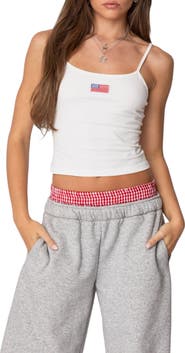 EDIKTED USA Stretch Cotton Camisole