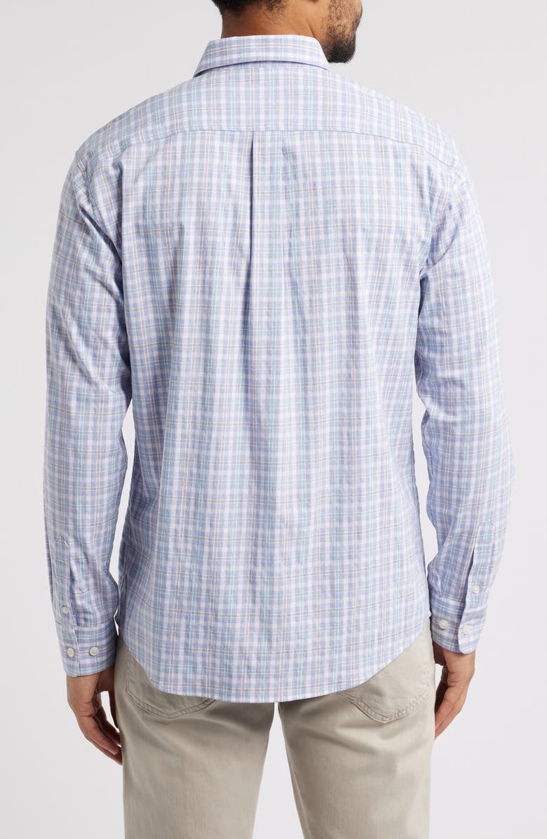 johnnie-O Bruin Plaid Performance Button-Up Shirt, Alternate, color,