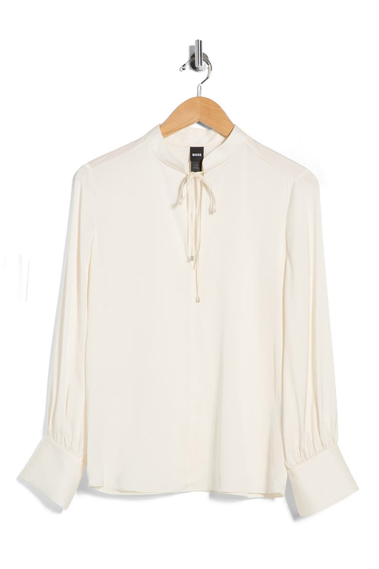 Barabi Silk Stretch Top, Alternate, color, OPEN WHT