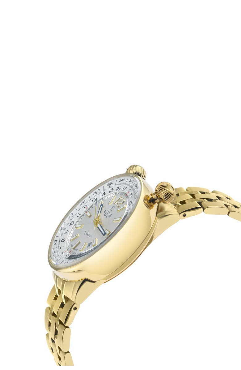 GEVRIL Men's Wallabout Compass Bezel Bracelet Watch, 44mm, Alternate, color,