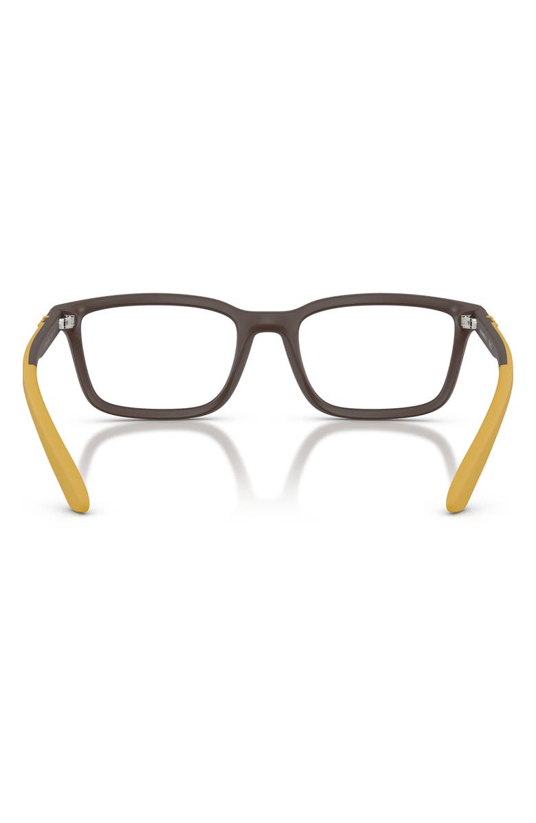 Emporio Armani 56mm Rectangle Optical Glasses, Alternate, color, Matte Brown / Demo Lens