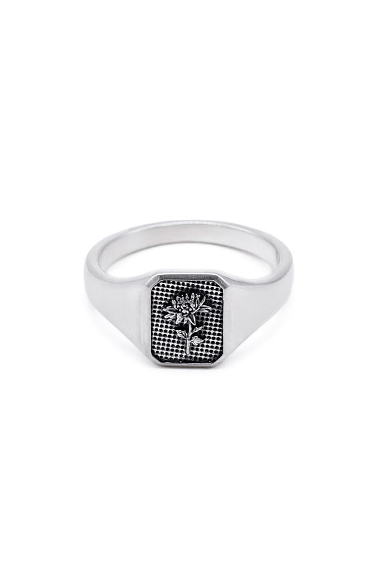 Serge DeNimes Silver Chrysanth Ring, Main, color, Silver