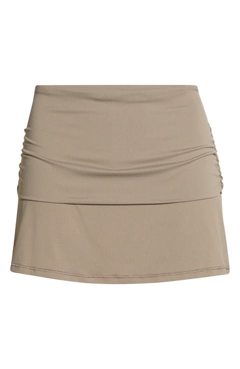 Airy Fold-Over Waistband Skort