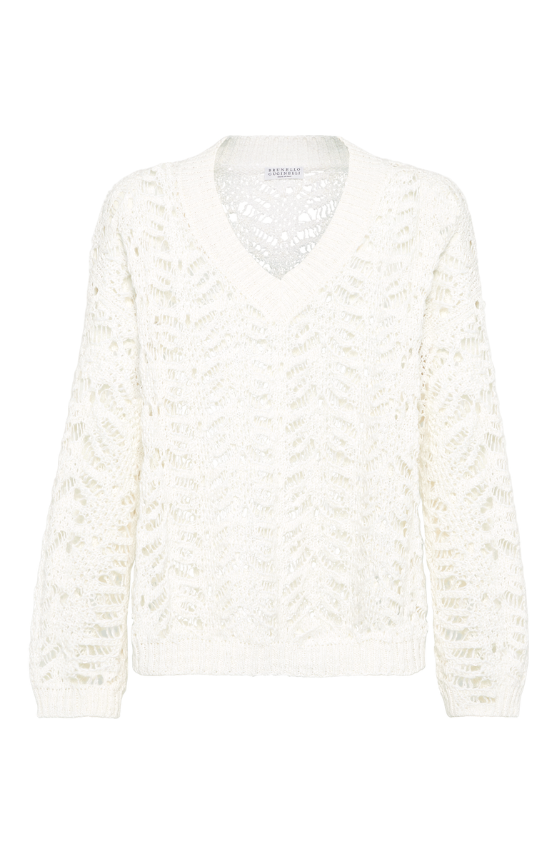 Brunello Cucinelli Foliage Lace sweater, Main, color, 