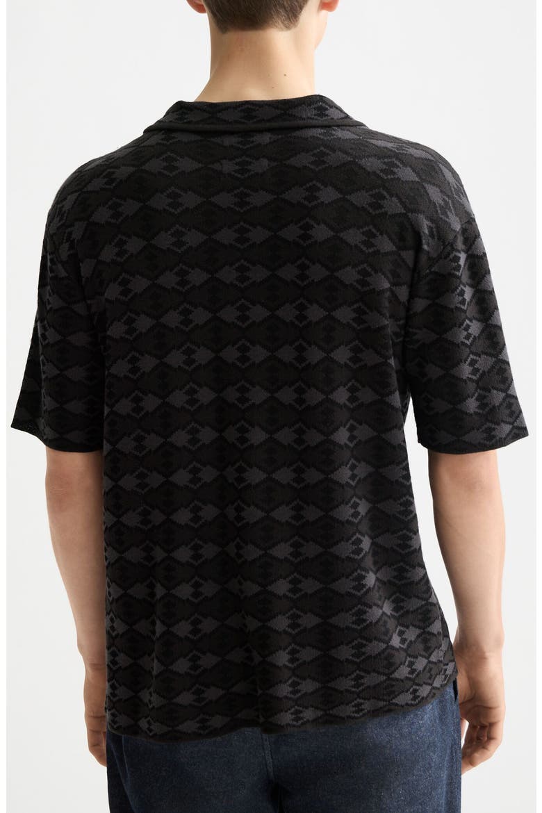 Argyle Knit Camp Shirt, Alternate, color, MINI DIAMOND