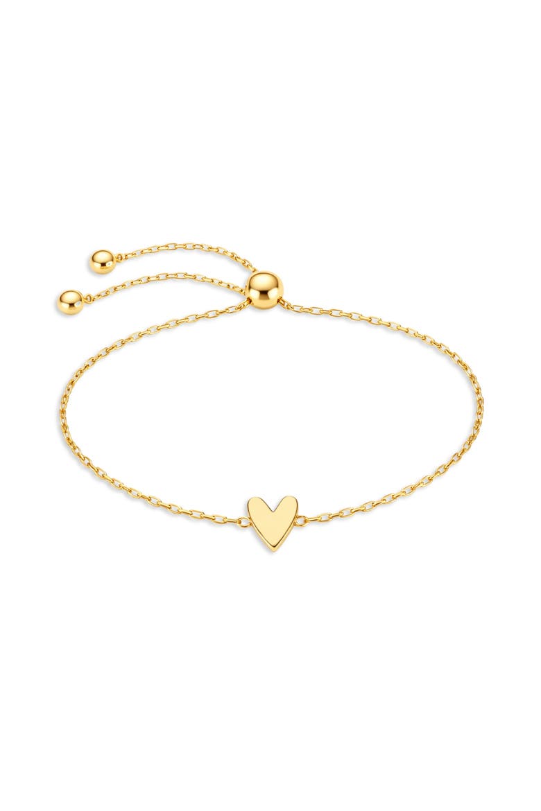 Gold-Tone Heart Slider Bracelet, Main, color, Gold