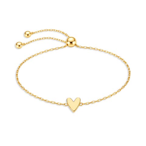 Gold-Tone Heart Slider Bracelet