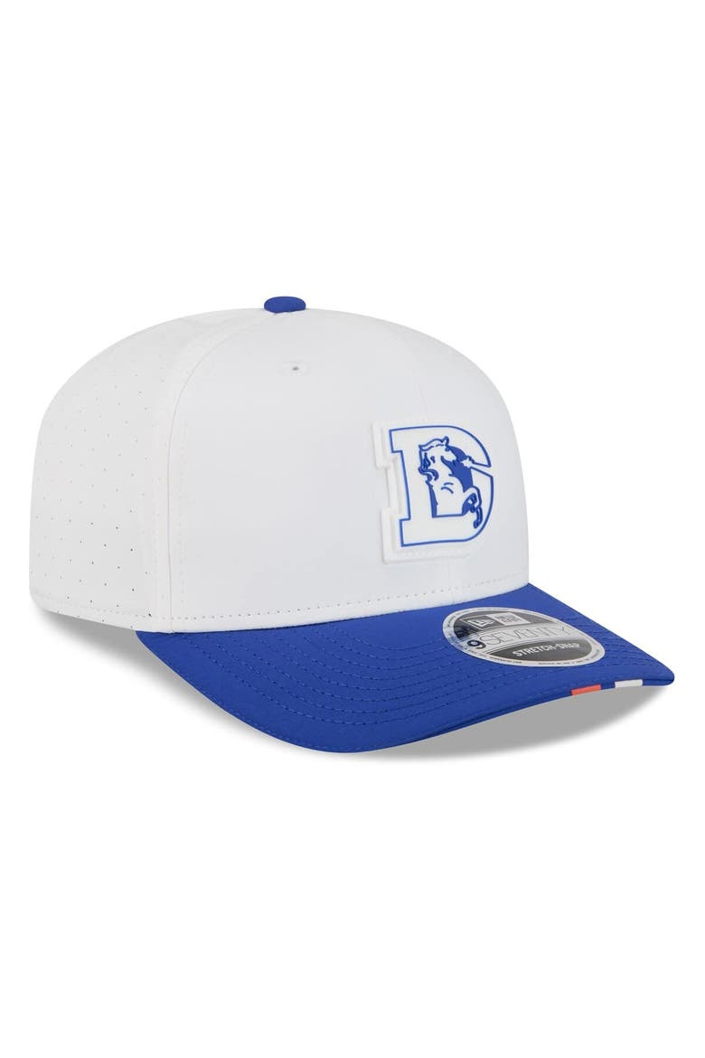 Men's New Era  White/Royal Denver Broncos 2025 NFL Training Camp Throwback Logo 9SEVENTY Adjustable Hat, Alternate, color, White