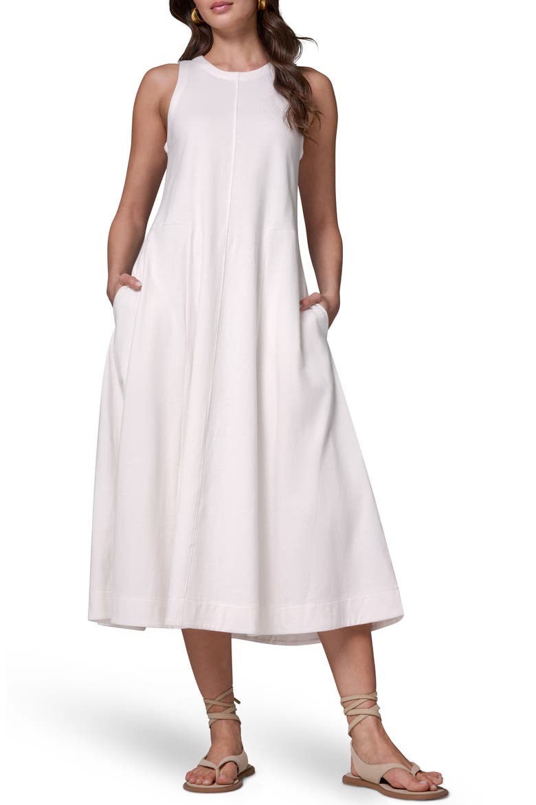 Sleeveless Cotton Jersey Maxi Dress, Main, color, CREAM