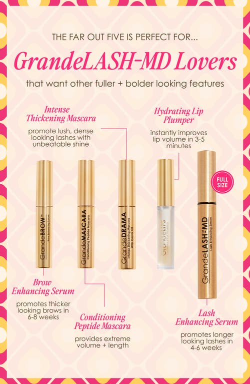Grande Cosmetics The Far Out Five Superstar Set For Lashes, Brows & Lips In Transparent