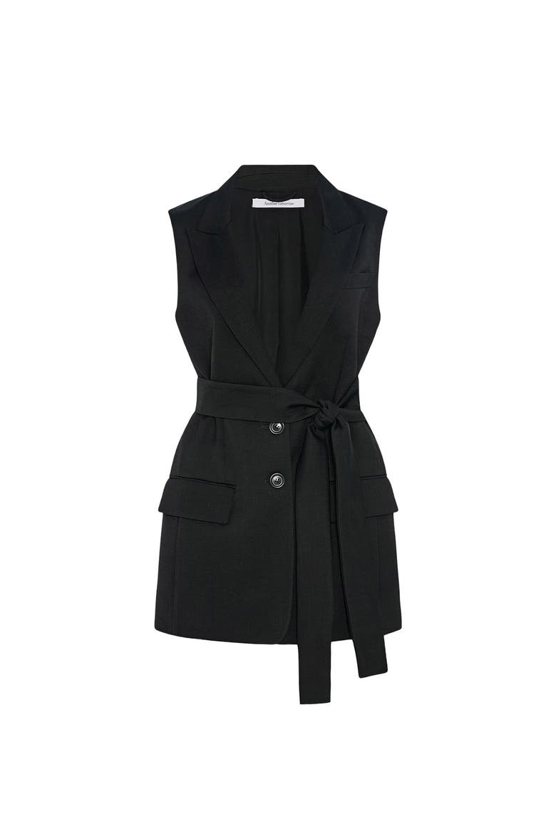 Easy Tie Vest, Alternate, color, Black